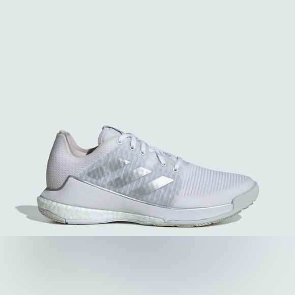Adidas Women's CrazyFlight Volleyball Shoes in Cloud White/Silver